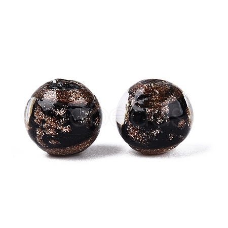 Handmade Gold Sand Lampwork Beads LAMP-N045-01B-02-1
