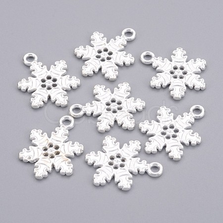 Tibetan Style Alloy Snowflake Pendants EA115Y-S-1