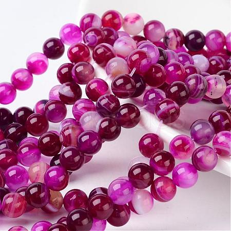 Natural Striped Agate/Banded Agate Beads AGAT-8D-5-1