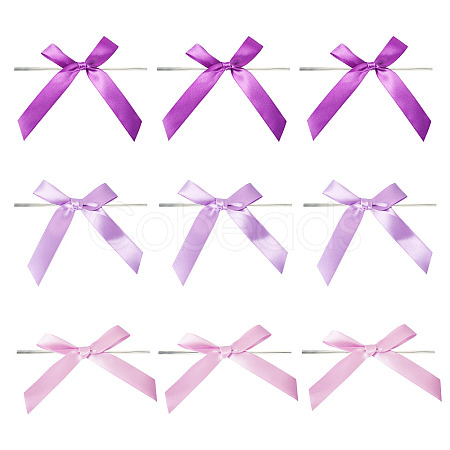 30Pcs 3 Colors Polyester Satin Bowknot for Ornament Accessories DIY-TA0010-77A-1