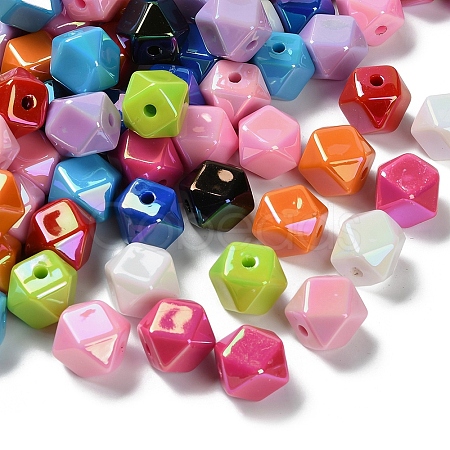 UV Plating Opaque Acrylic Beads OACR-D316-10-1