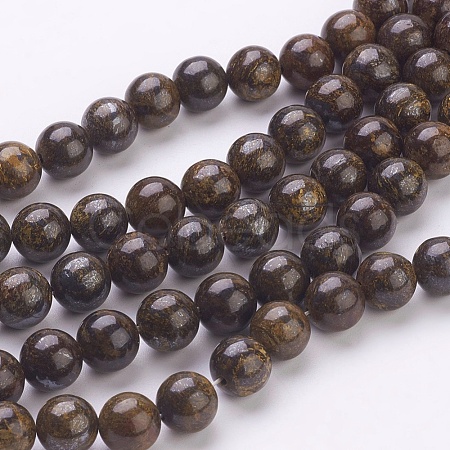 Natural Bronzite Beads Strands X-G-Q605-25-1