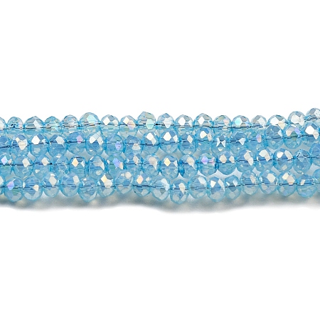 Transparent Baking Paint Glass Beads Strands DGLA-F002-02A-04-1