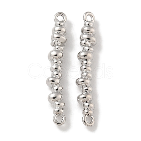 Brass Chip Beaded Connector Charms KK-P284-08P-1