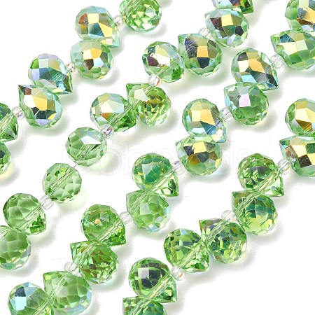 Electroplate Glass Beads Strands EGLA-D030-17E-1
