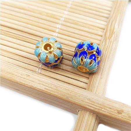 Brass Enamel Beads PW-WG95418-09-1