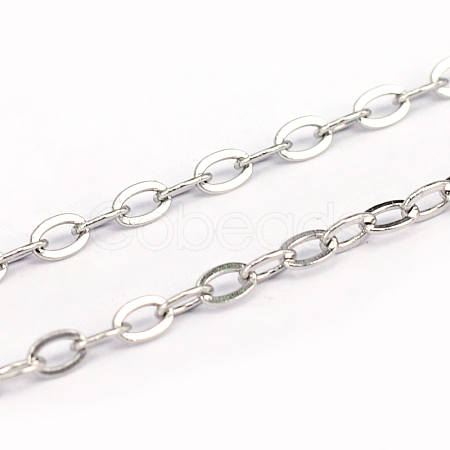 Tarnish Resistant 304 Stainless Steel Cable Chains CHS-L001-57-0.5mm-1