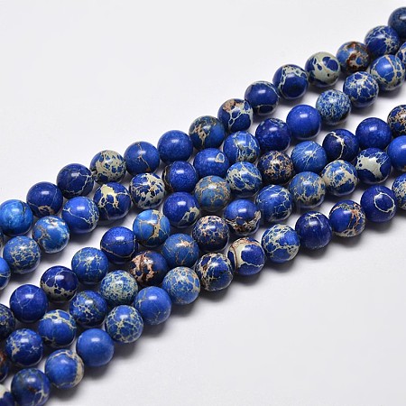 Natural Imperial Jasper Beads Strands G-I122-10mm-06-1