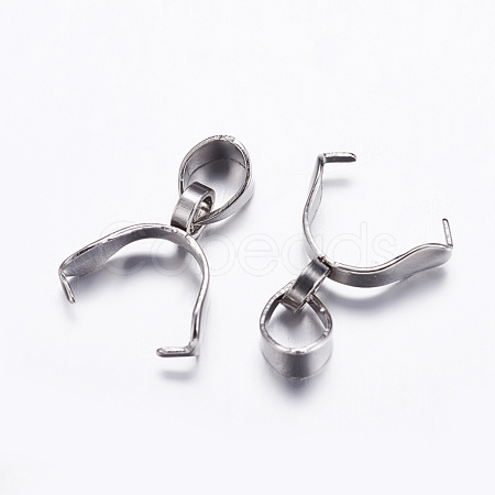 Tarnish Resistant 304 Stainless Steel Pinch Bails X-STAS-K146-090-3x15-1