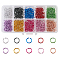 1000pcs 10 Colors Aluminum Jump Rings, Open Jump Rings, Round Ring, Mixed Color, 6x0.8mm, Inner Diameter: 4.4mm