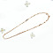 Brass Necklaces, Real Rose Gold Plated, 14.17 inch~16.14 inch(36~41cm), 4mm