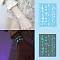 Luminous Removable Temporary Water Proof Tattoos Paper Stickers, Glow in the Dark Stickers, Butterfly, 15.8x12cm