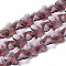 Transparent Glass Beads, Faceted, Butterfly, Old Rose, 12x14.5x7.5mm, Hole: 1mm