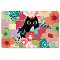 Rectangle PVC Plastic Waterproof Card Stickers, Self-adhesion Card Skin for Bank Card Decor, Cat Shape, 186.3x137.3mm