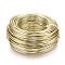 Round Aluminum Wire, Bendable Metal Craft Wire, for DIY Jewelry Craft Making, Light Gold, 9 Gauge, 3.0mm, 25m/500g(82 Feet/500g)