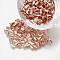 Brass Cabochons, Nail Art Decoration Accessories, Rectangle, Rose Gold, 4x2x0.5mm, about 10000pcs/bag