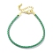 Polyester Cord Braided Bracelet Makings, with Stainless Steel Claw Lobster Clasps, Brass Findings, Long-Lasting Plated, Lime Green, 7-3/8 inch(18.8cm)