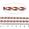 Ion Plating(IP) 304 Stainless Steel Enamel Twisted Oval Link Chains CHS-K019-02G-04-2