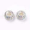 Grade A Rhinestone European Beads CPDL-H001-12x9mm-10-1