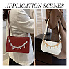 2Pcs 2 Styles Alloy & Glass Butterfly Star Key Charm Aluminum Chain Bag Decorative Chains HJEW-TAC0134-7