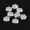 Plating Plastic Acrylic Flower Spacer Beads X-PACR-L004-05S-1