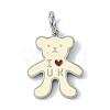 304 Stainless Steel Enamel Pendants STAS-A145-01L-P-1