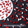 100Pcs Pointed Back Glass Rhinestone Cabochons RGLA-FG0001-13-4