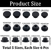 30Pcs 5 Styles Silicone Hole Plugs AJEW-GF0011-63D-2
