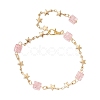 6Pcs 6 Colors 304 Stainless Steel Star Link Bracelets for Women BJEW-JB12385-3