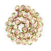 1 Strand Handmade Lampwork Inner Flower Rondelle Beads Strands LAMP-TA0002-72I-1