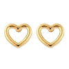 PVD Vacuum Plating 304 Stainless Steel Tiny Hollow Out Heart Stud Earrings for Women EJEW-P212-06G-2