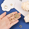 6Pcs 3 Styles Brass Spring Gate Clasps KK-SC0007-09-4
