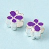 Alloy Enamel Butterfly Large Hole European Beads MPDL-R036-47E-2