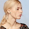 Cubic Zirconia Oval Pendant Necklace & Link Bracelet & Cuff Ring & Stud Earrings SJEW-SZC0001-01B-6