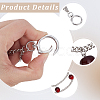 1Pc Zinc Alloy with Resin and PU Leather Dark Red Cherry Purse Decorative Chains AJEW-SC0002-99C-6