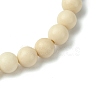 Natural Fossil Beads Stretch Bracelets for Women Men BJEW-JB11349-4