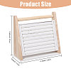 Wood & PU Leather Slant Back Ring Organizer Display Stands RDIS-WH0001-40-2