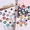 280Pcs 4 Styles Flat Back Glass Cabochons GGLA-SZ0001-32-3