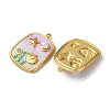 304 Stainless Steel Enamel Pendants X1-STAS-L299-18G-03-2