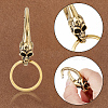 Skull Brass Lobster Claw Clasps KK-WH20002-20A-6