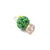 Glass Seed Beaded Cactus Pendants PALLOY-MZ00860-03-3