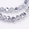 1 Strand Electroplate Glass Beads Strands X-EGLA-J042-6mm-H02-3