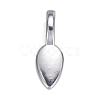 Tibetan Style Alloy Glue-on Flat Pad Bails TIBEP-AB3348Y-S-NF-2