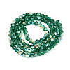AB Color Plated Transparent Glass Beads Strands GLAA-G127-01-01F-3