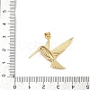 Brass Micro Pave Cubic Zirconia Pendants KK-U058-26G-3