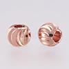 Brass Spacer Beads KK-G312-01RG-5mm-RG-2