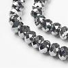 Electroplate Glass Beads Strands GR6x8mmY-M2-3