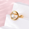 304 Stainless Steel Adjustable Cuff Rings for Women RJEW-B126-06G-02-3