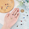 24Pcs 6 Colors Brass Glass Dreadlocks Beads OHAR-AB00011-3