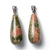 Natural Unakite Pendants G-F707-02-2